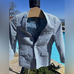Appaman Seersucker PinStripe Suit Boys size 8